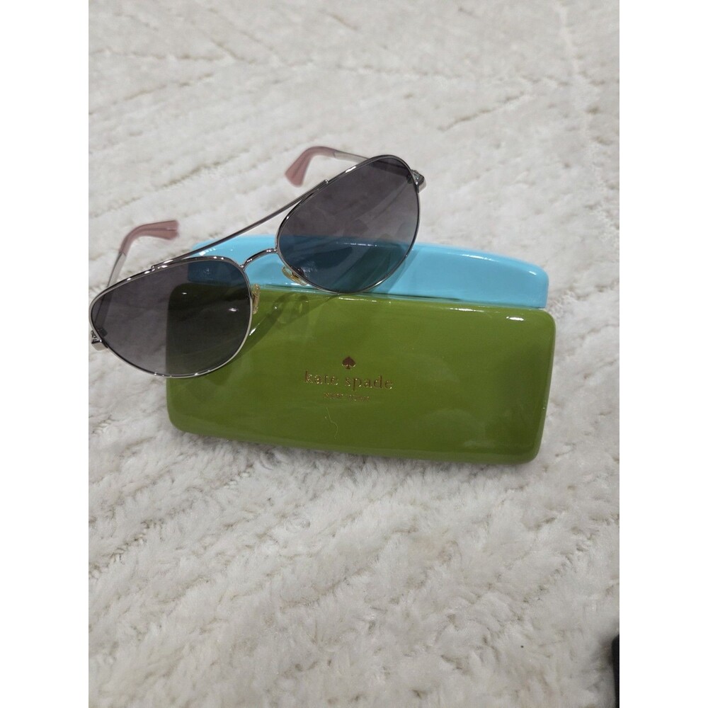 Kate Spade Polarized Women's Sunglasses/case Avaline2/S Aviator Silver/pink B18